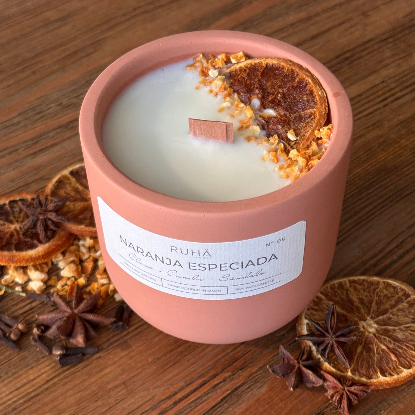 vela de naranja cenital