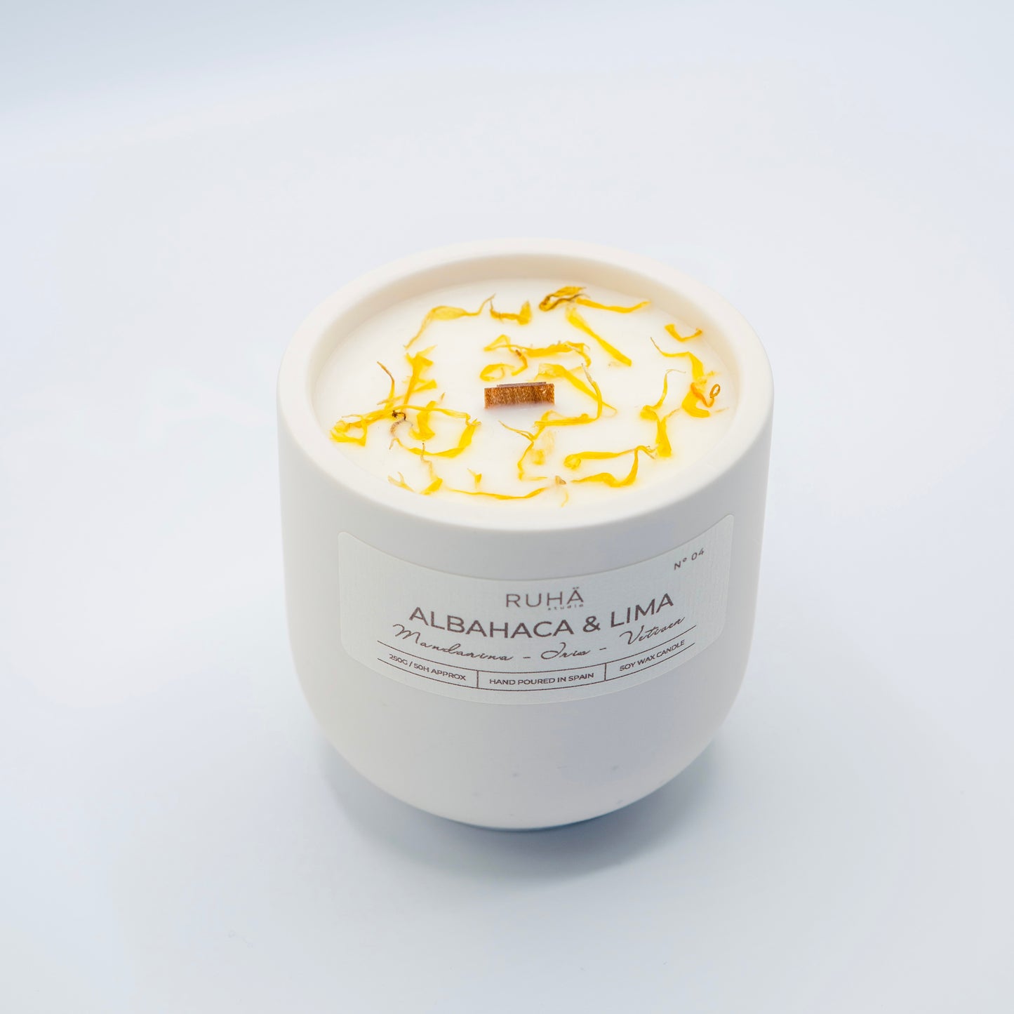 Vela de albahaca y lima