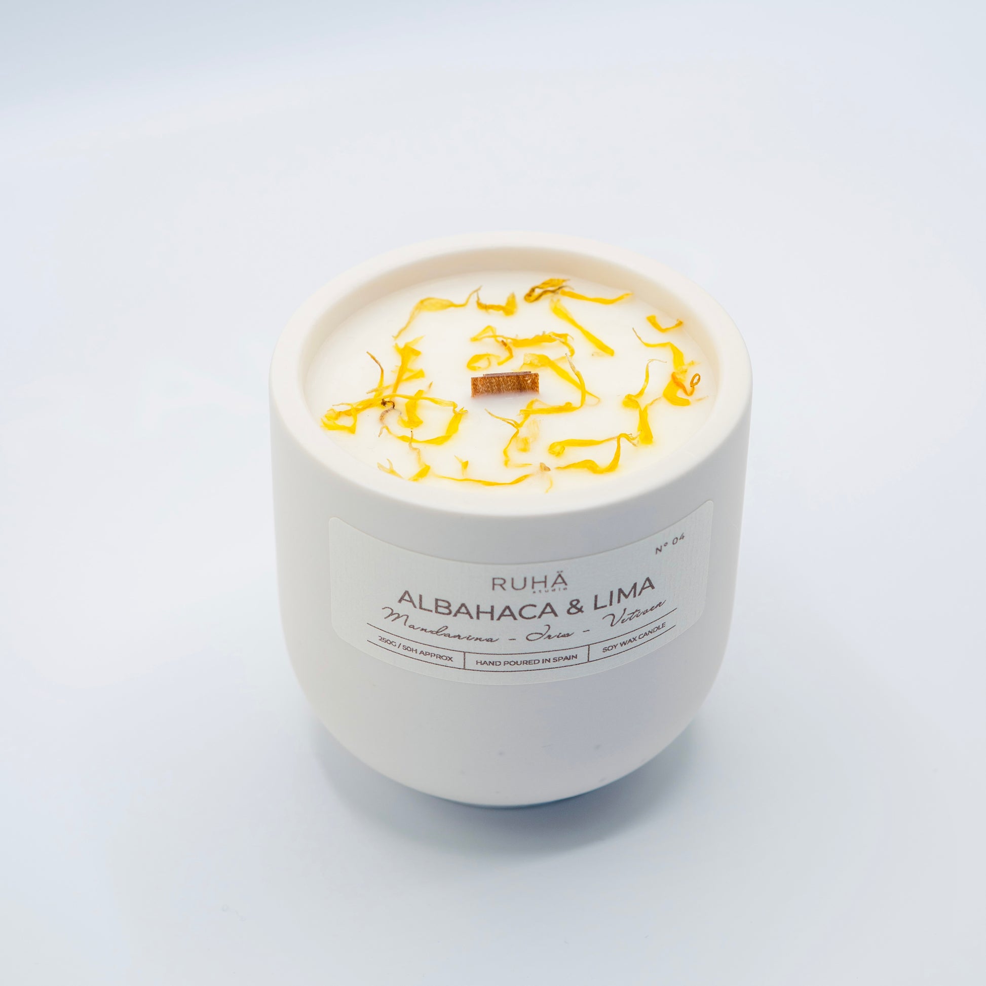 Vela de albahaca y lima